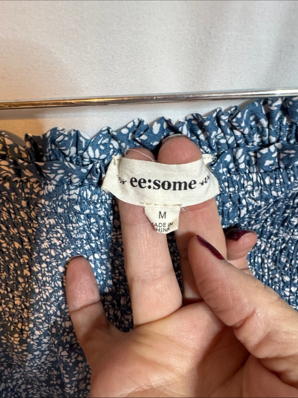 eesome Blue Printed Tiered Skirt - Picture 2 of 4